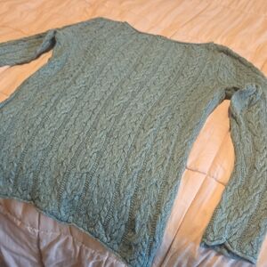 Lauren Ralph Lauren Teal Cable Knit Sweater